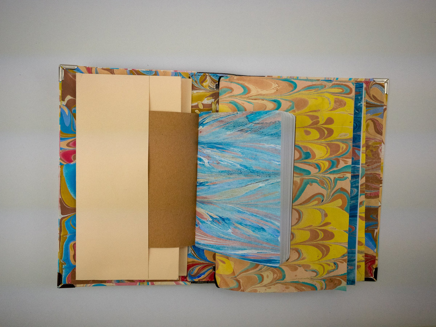 5.5''x8.25'' Hand-marbled traveler's notebook, Journal