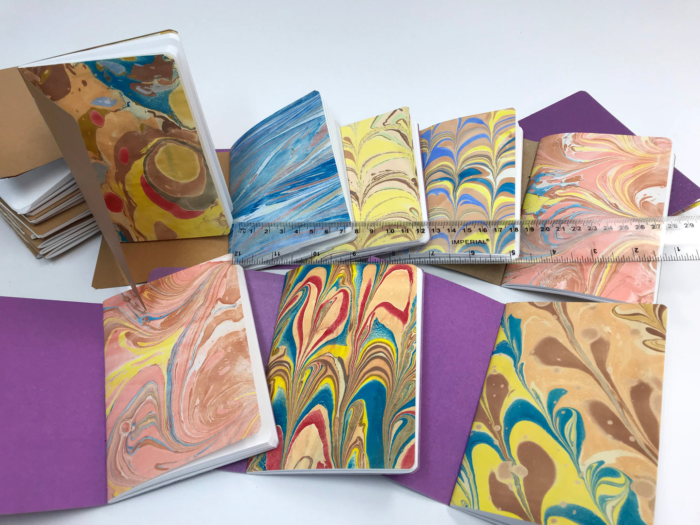 3.5''x5'' Pocket Notebooks, Whipped Berry/Kraft /White cover