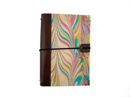 5.5''x8.25'' Hand-marbled traveler's notebook, Journal