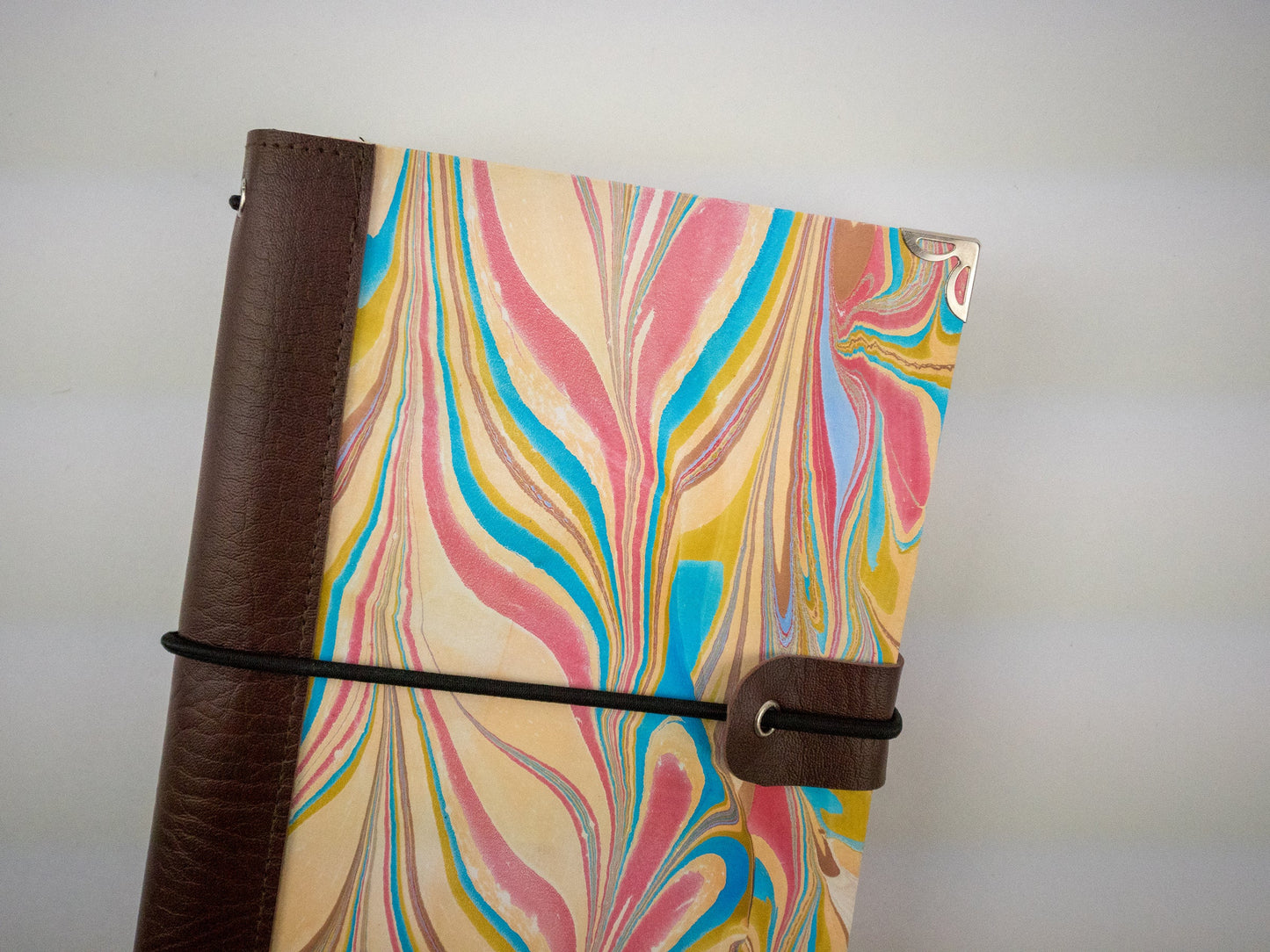5.5''x8.25'' Hand-marbled traveler's notebook, Journal