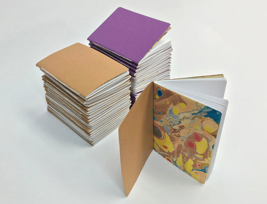 3.5''x5'' Pocket Notebooks, Whipped Berry/Kraft /White cover