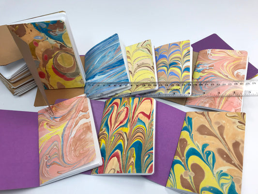 3.5''x5'' Kraft/ White/ Whipped Berry Handmade Notebooks